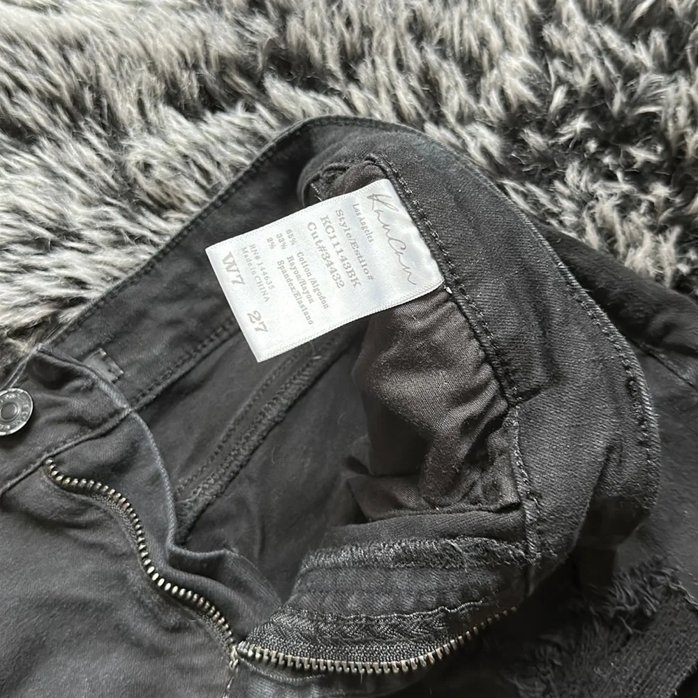 Distressed Black Jean Shorts - Picture 3 of 8